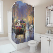 Rideaux De Douche Saison de Noël maltaise (En situation)