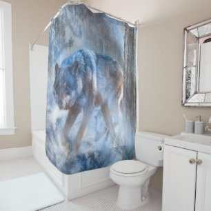 Rideaux De Douche SAISON DU Loup gris DU LOUP