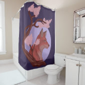 Rideaux De Douche Sakura Fox (En situation)