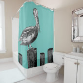 Rideaux De Douche Salé Sea Pelican Custom (En situation)