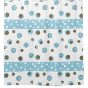 Rideaux De Douche Salle de bain Brown bleue