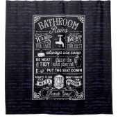 Rideaux De Douche Salle de bain Règles moderne masculine Sassy nom p (Devant)