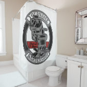 Rideaux De Douche Salon de coiffeur Retro Personnalisé (En situation)