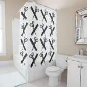 Rideaux De Douche Salon de coiffure pour peigne de ciseaux (En situation)