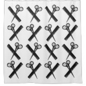 Rideaux De Douche Salon de coiffure pour peigne de ciseaux (Devant)