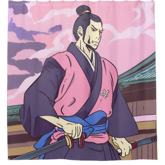 Rideaux De Douche samouraï (Devant)