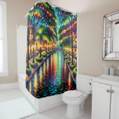 Rideaux De Douche "San Antonio Riverwalk : l'ambiance de Noël" (En situation)