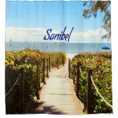 Rideaux De Douche Sanibel Island Plage de Floride Océan (Devant)