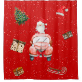 Rideaux De Douche Santa Christmas house (Devant)