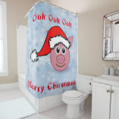 Rideaux De Douche Santa Piggy (En situation)