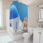 Rideaux De Douche Santorin, île grecque (En situation)