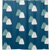 Rideaux De Douche Sapin de Noël Biscuit Glaçé Ajouter n'importe quel (Devant)