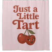 Rideaux De Douche Sassy Cherry Just a Little Tart Retro Rouge & rose (Devant)