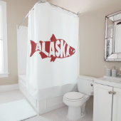 Rideaux De Douche Saumon de l'Alaska (En situation)