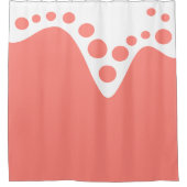 Rideaux De Douche Saumon rose vague douce et bulles (Devant)