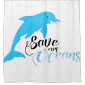 Rideaux De Douche Sauvez nos océans (Devant)