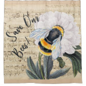 Rideaux De Douche Sauvez notre collage d'abeilles (Devant)