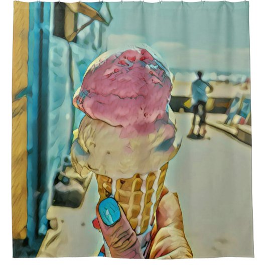 Rideaux De Douche Saveur de crème glacée (Devant)