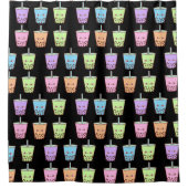 Rideaux De Douche Saveurs de thé au lait Boba (Devant)