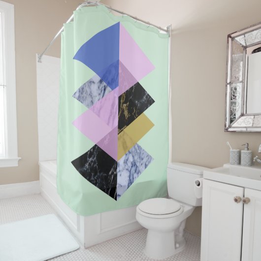 Rideaux De Douche Scandinave Abstrait #886 (En situation)