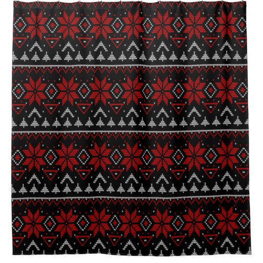 Rideaux De Douche Scandinave, tricot (Devant)