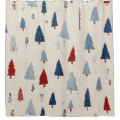 Rideaux De Douche Scandinavian Winter Forest Pattern (4) (Devant)