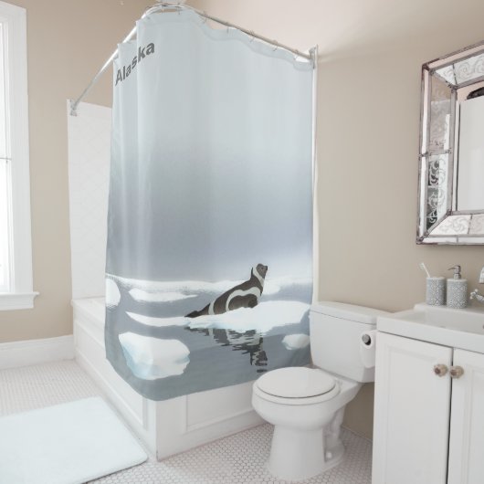 Rideaux De Douche Sceau De Ruban Sur Glace (En situation)