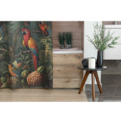 Rideaux De Douche Scène botanique de perroquets et ananas