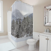 Rideaux De Douche Scène de forêt d'hiver (En situation)