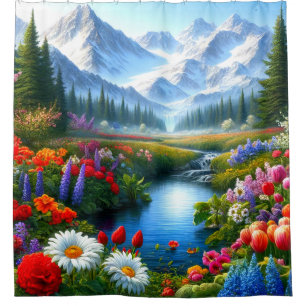 Rideaux De Douche Scène de montagne