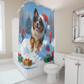 Rideaux De Douche Scène de Noël du berger belge (En situation)