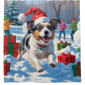 Rideaux De Douche Scène de Noël du Terrier australien (Devant)