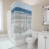 Rideaux De Douche Scène de plage (En situation)