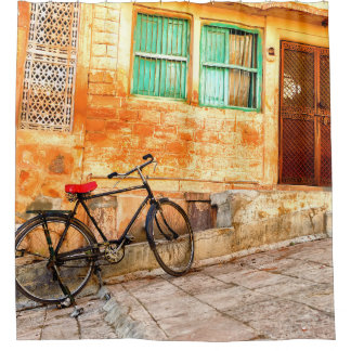 Rideaux De Douche Scène de rue du Rajasthan : Style indien