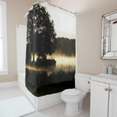 Rideaux De Douche Scène du lac Morning (En situation)