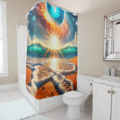 Rideaux De Douche Scène Océanique (En situation)