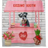 Rideaux De Douche Schnauzer Chien Valentine's Day Kissing Booth (Devant)