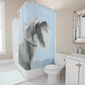 Rideaux De Douche Schnauzer (Giant, Standard) Peinture - Chien Art (En situation)