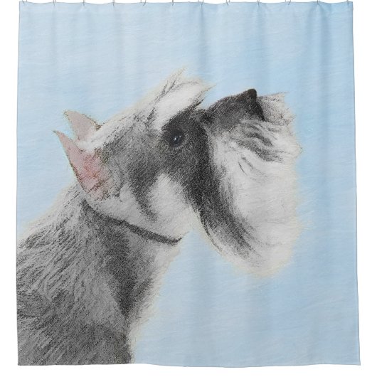 Rideaux De Douche Schnauzer (Giant, Standard) Peinture - Chien Art (Devant)