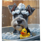 Rideaux De Douche Schnauzer Sloppy Sleepy Cute Funny (Devant)