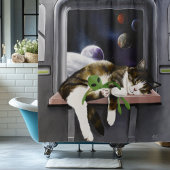 Rideaux De Douche Sci-Fi Cute Chat