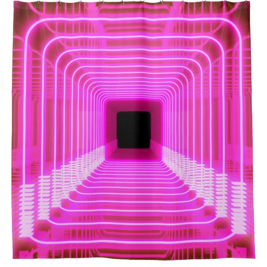 Rideaux De Douche Sci-Fi Retro 3D : Illustration d'art pop (Devant)