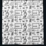 Rideaux De Douche Science Biologie Physique Géologie Motif de mathém<br><div class="desc">Une collection d'objets scientifiques forme ce geek amusant,  motif nerd. Il y a des éléments de diverses sciences,  dont les mathématiques,  la biologie,  la physique,  la géographie,  la géologie et la chimie.</div>