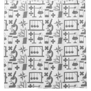 Rideaux De Douche Science Biologie Physique Géologie Motif des mathé