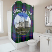 Rideaux De Douche Scotland Castle Sutherland Scottish Clan Tartan (En situation)