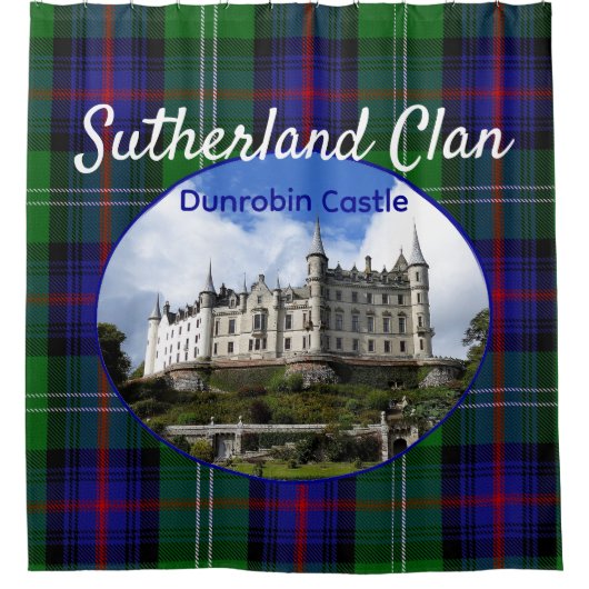 Rideaux De Douche Scotland Castle Sutherland Scottish Clan Tartan (Devant)