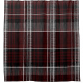 Rideaux De Douche Scotland Tartan Burgundy Grey Plaid Celtic (Devant)
