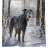 Rideaux De Douche Scottish Deerhound Laissez-le neiger Noël (Devant)