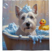 Rideaux De Douche Scottish Terrier Sloppy Sleepy mignon drôle (Devant)