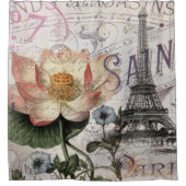 Rideaux De Douche scripts tour eiffel lotus paris botanique français (Devant)